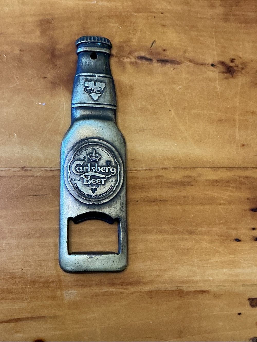 Vintage “Carlsbad Beer” Metal Beer Bottle Opener 5” long